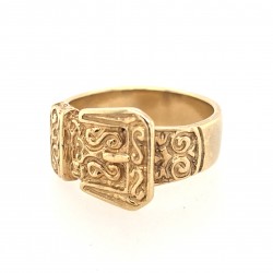 Pre Owned 9ct Buckle Ring ZA401